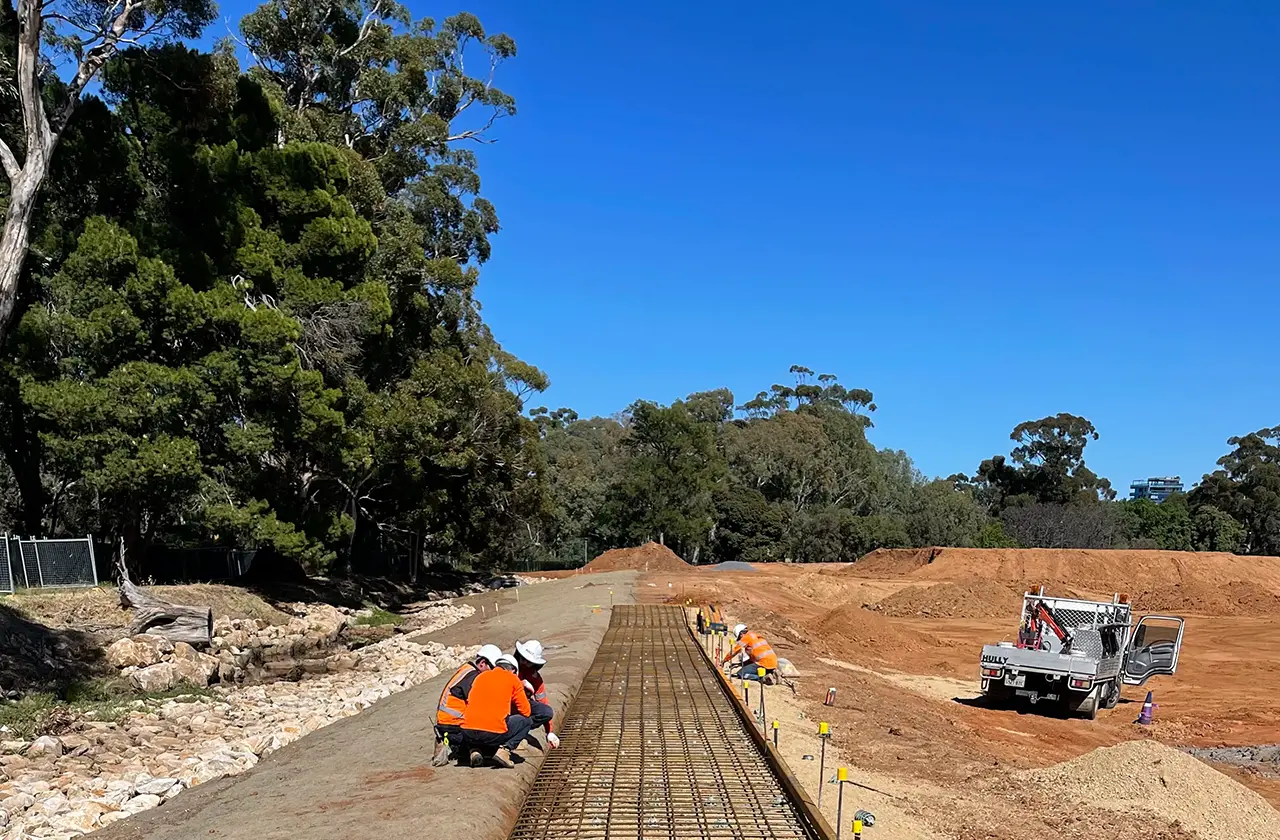 Victoria Park Wetlands Construction